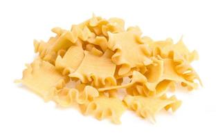 Raw yellow Italian pasta photo