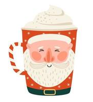 Cute Christmas drink. Isolated illustration. Vector design element.