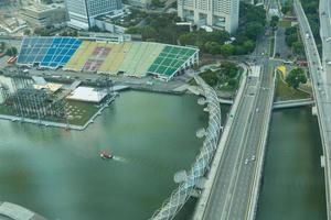 vista del horizonte de la ciudad de singapur foto