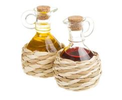 Red Wine Vinegar and sunflower oil photo