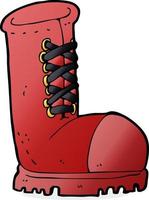 cartoon old work boot vector