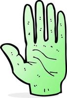 cartoon zombie hand vector