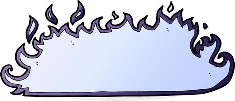 cartoon spooky fire border vector