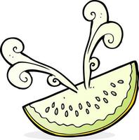 rebanada de melón de dibujos animados vector