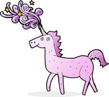 cartoon magical unicorn vector