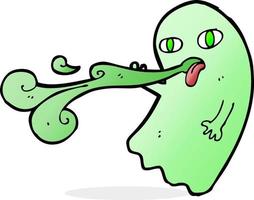 fantasma de divertidos dibujos animados vector