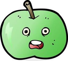 cartoon shiny apple vector