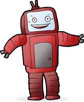 cartoon funny robot vector