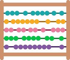 Abacus math, illustration, vector on white background