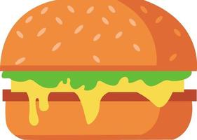 Cheeseburger, illustration, vector on white background