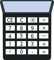 Black calculator, illustration, vector on white background