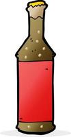 cartoon beer bottle vector