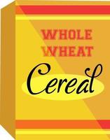 Cereal in box, illustration, vector on white background