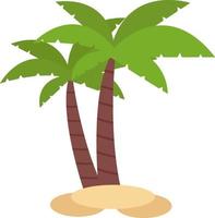 Cocnut tree, illustration, vector on white background