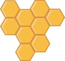 Honey comb, illustration, vector on white background