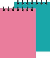 Colorful notepad, illustration, vector on white background