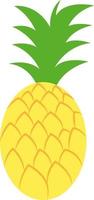 Fresh pineapple, illustration, vector on white background