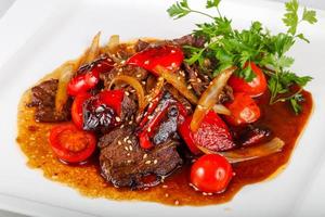 Beef in oyster sauce photo