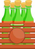 Pack of beer , illustration, vector on white background