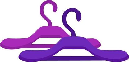 Purple clothes hanger, illustration, vector on white background