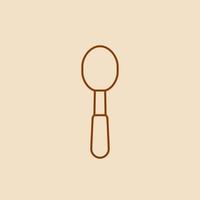 Simple spoon icon line outline vector