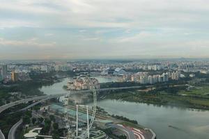 vista del horizonte de la ciudad de singapur foto