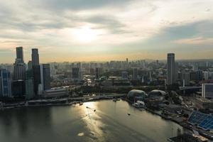 View of Singapore city skyline photo