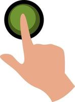 Green button, illustration, vector on white background