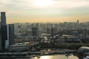 View of Singapore city skyline photo