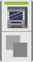 ATM Machine, illustration, vector on a white background.