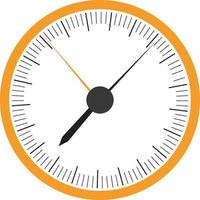 Orange barometer, illustration, vector on a white background.