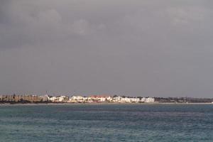 escena en mediterranean beach resort en túnez. foto