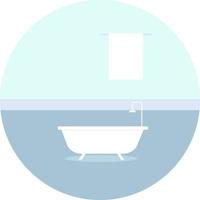 Clean bathroom, illustration, vector on a white background.