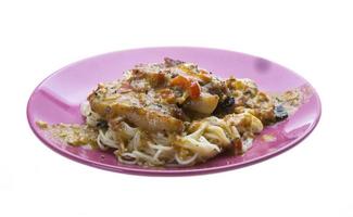 Pasta with pork photo