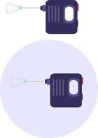 Hand mixer, illustration, vector on a white background.