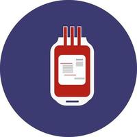 Blood bag, illustration, vector on a white background.