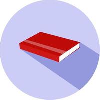 Red book, illustration, vector on a white background.