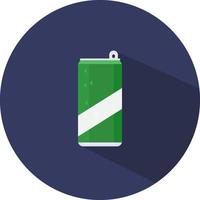 Green can, illustration, vector on a white background.