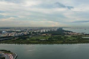 vista del horizonte de la ciudad de singapur foto