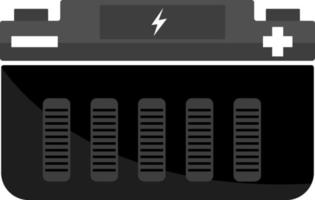 Car battery, illustration, vector on a white background.