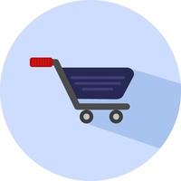 Shopping cart, illustration, vector on a white background.