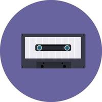 Old cassette, illustration, vector on a white background.