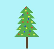 Christmas tree, illustration, vector on a white background.