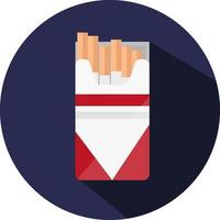 Red pack of cigarettes, illustration, vector on a white background.