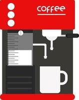 Coffee maker, illustration, vector on a white background.