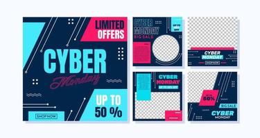 Cyber Monday Social Media Post vector