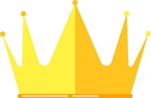 Golden crown, illustration, vector on a white background.