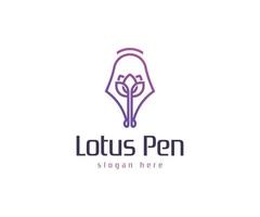 Lotus Pen Logo vector