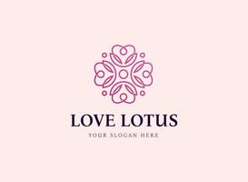 Love Lotus Logo vector