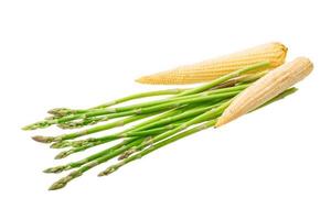 Baby corn with asparagus photo